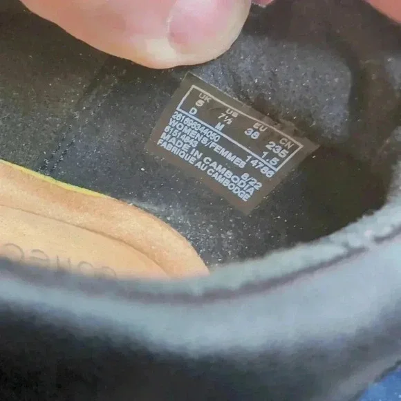 Clarks Women's Calla Ruby Lace-Up Flats Black gray sz 7.5 - Picture 8 of 9